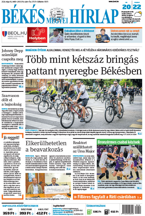 Lapszám: 2026. 05. 18.