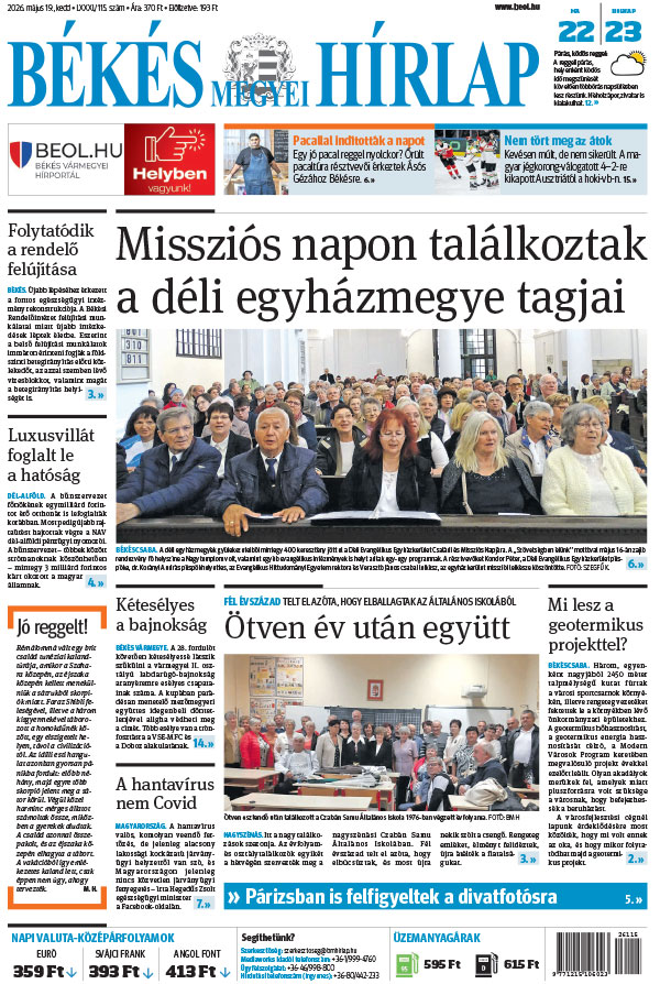 Lapszám: 2026. 05. 19.