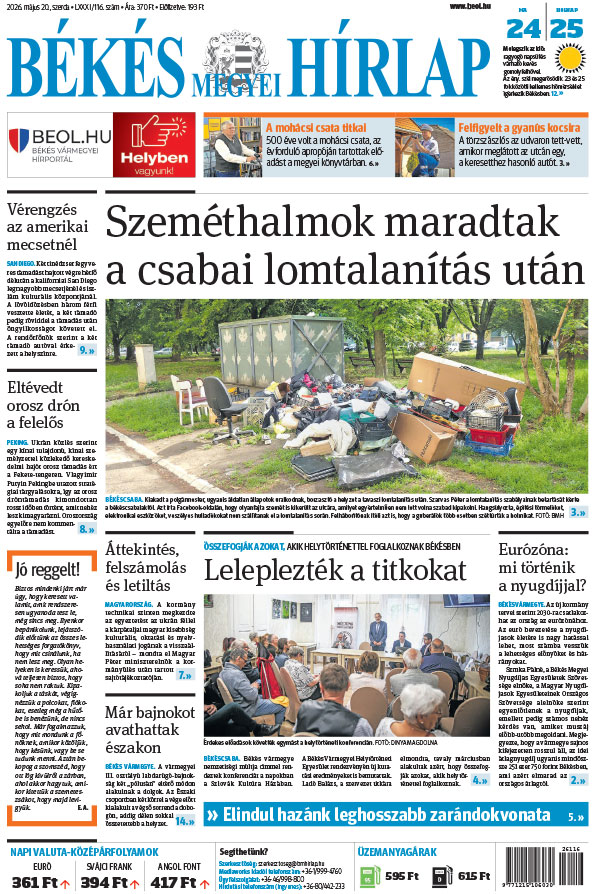 Lapszám: 2026. 05. 20.