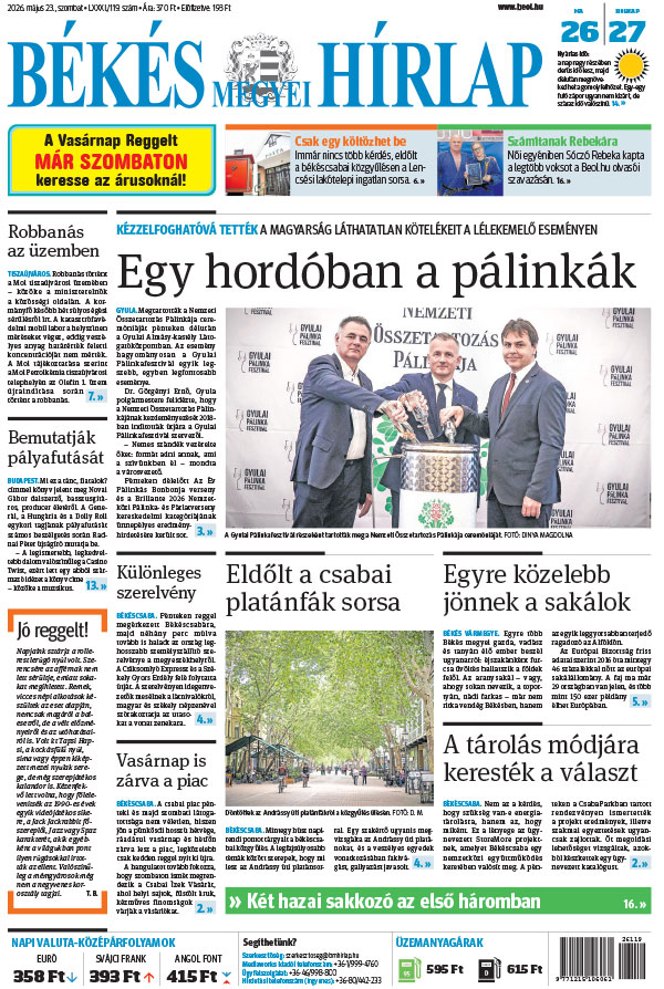 Lapszám: 2026. 05. 23.