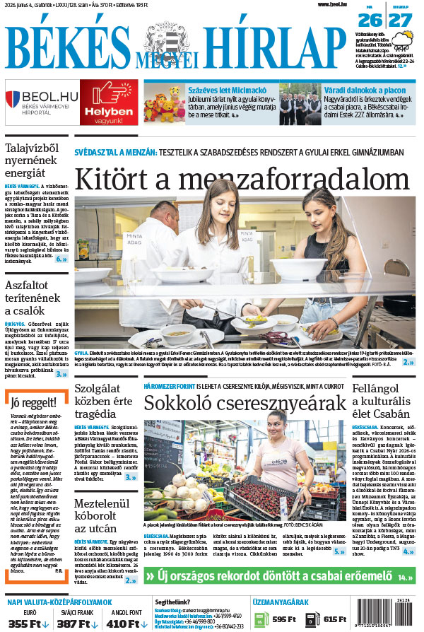 Lapszám: 2026. 06. 04.