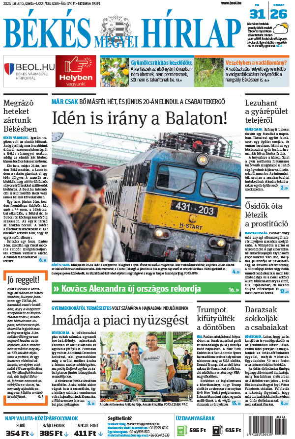 Lapszám: 2026. 06. 10.